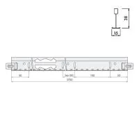 Подвесная система КНАУФ Т15 рейка несущая 3700x38 мм