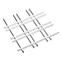 Грильято Нестандартная ячейка Модель 2 ячейка 150х50мм, супер-хром, высота 30 мм, ширина 5 мм