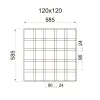 Грильято GL-24 PRIM ячейка 120x120, высота 34 мм, ширина 24 мм, металлик
