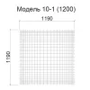 Грильято Нестандартная ячейка Модель 10 1200x1200мм, металлик, высота 50 мм, ширина 10 мм