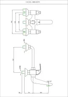 Смеситель для ванны и душа Essco Orbit ORB-CHR-105273 Хром