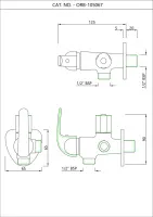 Двухходовой угловой кран с фланцами Essco Orbit ORB-CHR-105067 Хром
