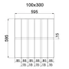 Грильято GL-15 Жалюзи ячейка 100x300, высота 47 мм, ширина 15 мм, металлик
