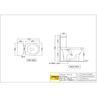 Унитаз напольный Essco Elements ECS-WHT-751S220SPPZ Белый с бочком