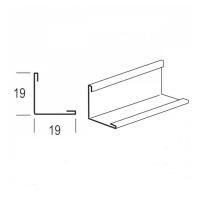 Профиль угловой PL 19x19х3000 мм белый матовый оцинкованный