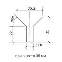 Грильято Пирамидальный ячейка 86х86мм, белый матовый, высота 35 мм, ширина 10 мм