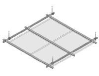 Подвесной потолок Армстронг V-Clip F Plain белый 600x600х40мм (фаска 3 мм)