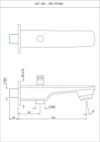 Излив для ванны Essco Stella SPE-CHR-107463 с дивертором Хром
