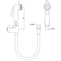 Лейка для гигиенического душа Essco ALE-IVY-583 Кремовый